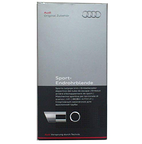 Embellecedor para tubo de escape deportivo Audi, color plateado mate (8P0071771A)