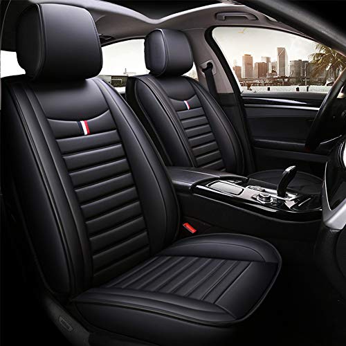 Funda de piel para asiento de coche, accesorio para asiento de coche, funda protectora para Toyota Camry Hilux Xtrail Qashqai Almera Mazda Cx 3 CRV (negro)