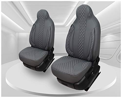 Fundas de asiento compatibles con VW T6 Multivan conductor y pasajero a partir de 2015, número de color: PL409