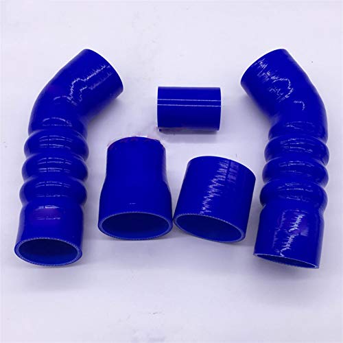 HUYANJUN, Kit de Manguera de tubería de intercooler de Boost de Silicona para AU-DI TT (8J) 2.0 TFSI (5pcs) Azul/Negro (Color : Blue)