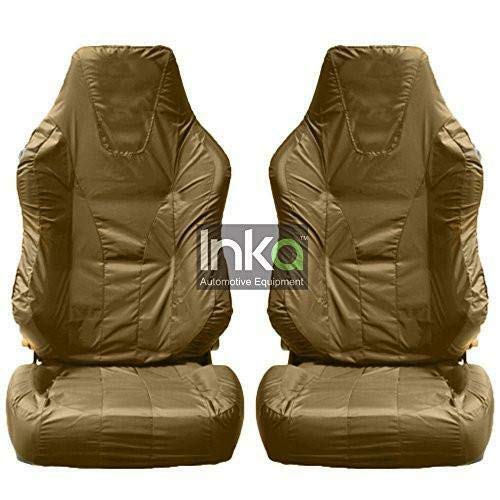 INKA Fundas de asiento impermeables totalmente a medida, color beige para adaptarse a Recaro Sportster CS reclinables