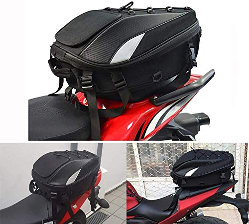 JFG RACING - Bolsa de equipaje impermeable para motocicleta, bolsa para asiento, sillín, multifuncional, para moto, mochila, estilo deportivo