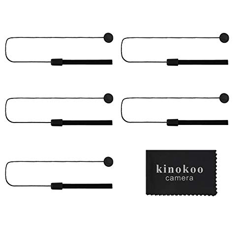 Kinokoo - Correa para tapa de objetivo (5 unidades, compatible con Canon FUJI Sony, Nikon, Panasonic Pentax (5 P)