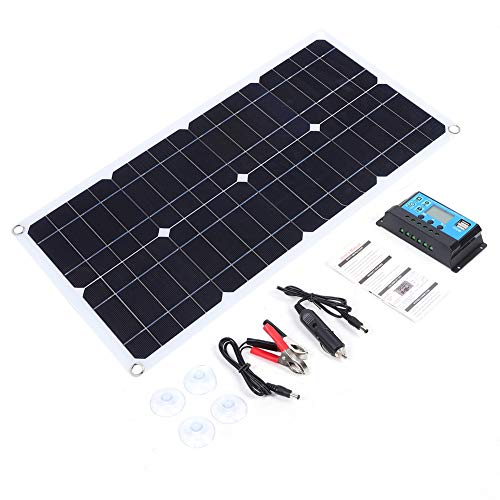 Kit de panel solar, 40W 5V, portátil, semi-flexible,monocristalino, silicio + kit de sistema solar,módulo fotovoltaico,sistema de controlador de carga solar para el hogar,autocaravana,caravana