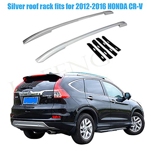 LAFENG Baca plateada para portaequipajes de techo Honda CR-V 2012-2016, 2 piezas de aleación de aluminio para portaequipajes de techo