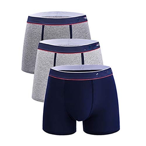 MY.BESTB 3 Unids/Lote Ropa Interior para Hombre Clásica Boxers Bragas Transpirables Gay Boxer B3-3PCS XL