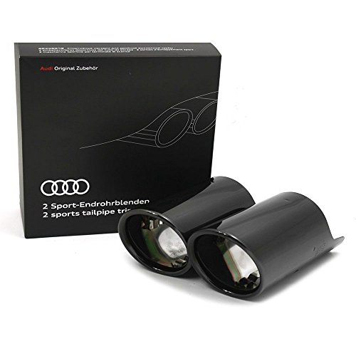 Original Audi Q2 Sport Silencioso paneles color negro cromado de 2 flutig Izquierda Exterieur Escape paneles 81 a071761 a