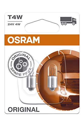 Osram OS3930-02B Lámpara de señalizacion Base de Metal, Original, BA9S 24V 4W, 2 Unidades, Other