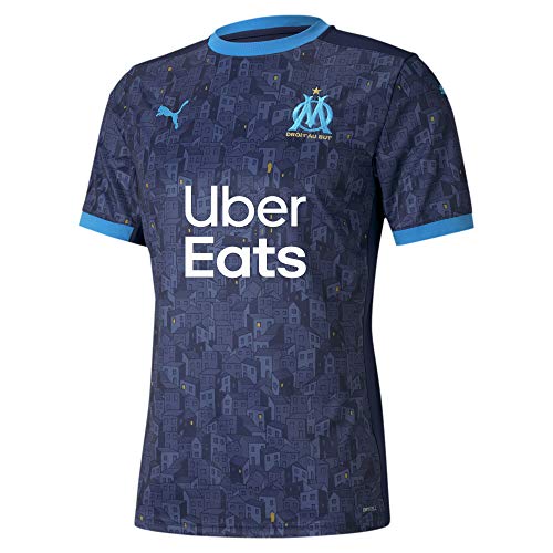 PUMA Olympique Marsella Temporada 2020/21-AWAY Shirt Replica with Sponsor Peaco Camiseta Segunda Equipación, Unisex, XS