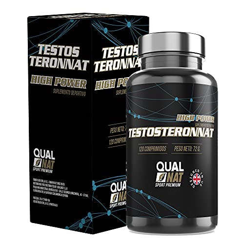 Qualnat, Testosterona Suplemento Deportivo, Aumenta la Masa Muscular, 120 Comprimidos