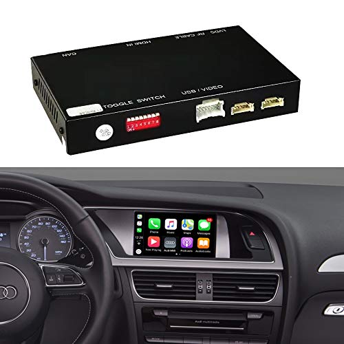 Road Top Retrofit Kit Decodificador con interfaz inalámbrica Apple CarPlay Android Auto para Audi S4 S5 A4 A5 2009-2015 Año, Q5 2009-2017 Año, con función Mirror Link AirPlay CarPlay