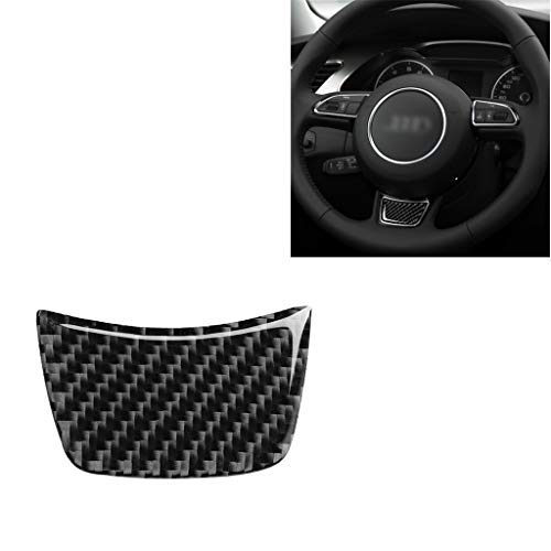 WANGZHEXIA Tira de protección para Coche Etiqueta engomada Decorativa del Volante de Fibra de Carbono del Coche para Audi A6 S6 C7 A7 S7 4G8 2012-2018, conducción Izquierda y Derecha Universal