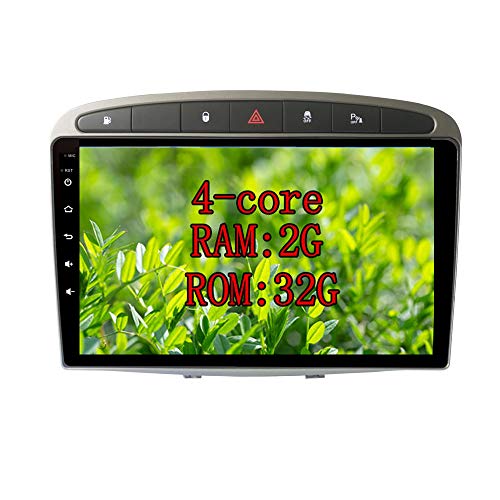 XISEDO 9" In-Dash Android 10.0 Autoradio Radio de Coche 2G RAM 32G ROM Car Radio Estéreo de Automóvil para Peugeot 308 2007-2013 Peugeot RCZ