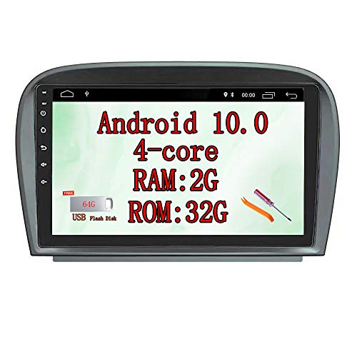 XISEDO 9" In-Dash Android 9.0 Autoradio Radio de Coche Car Radio Estéreo de Automóvil para Mercedes Benz SL R230 SL350 SL500 SL300 SL550 SL600 SL63 Soporte Control del Volante, Bluetooth, WiFi (32G)