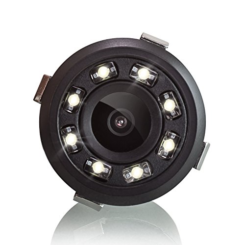 XOMAX XM-018 Micro de imagen de marcha atrás para 8 LED luces + nivel de gran angular de 170 + resistente al agua, al polvo + PAL + 648 x 488 píxeles + Fácil instalación