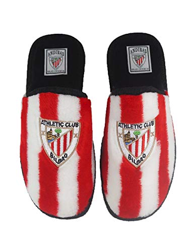 Zapatillas de Estar por casa de Futbol con Licencia Oficial Athetic Club de Bilbao - Color - Rojo, Talla - 45