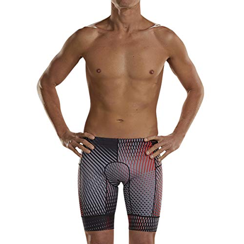 Zoot Pantalones de triatlón Masculino de 9 Pulgadas Style Stoke con Acolchado de Asiento en 2D, Bolsillos Laterales, SPF 50+ y Costuras Seamlink Tamaño S