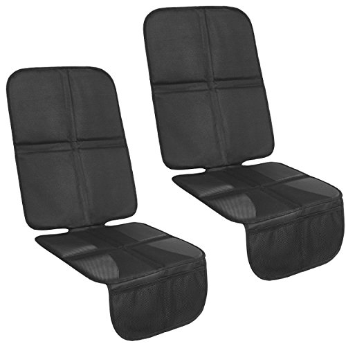 2 bases para asiento infantil con acolchado de 10 mm - Compatible con Isofix | Protector de asiento de coche