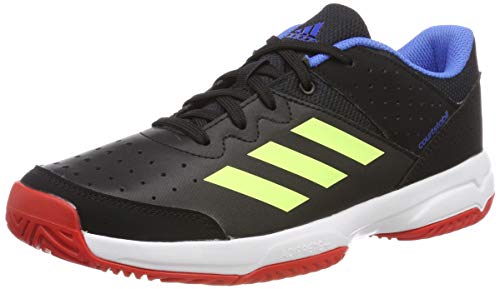 adidas Court Stabil Jr Zapatillas de Balonmano Unisex Niños, Negro (Core Black/Hi/Res Yellow/Active Red Core Black/Hi/Res Yellow/Active Red), 33 EU (1 UK)