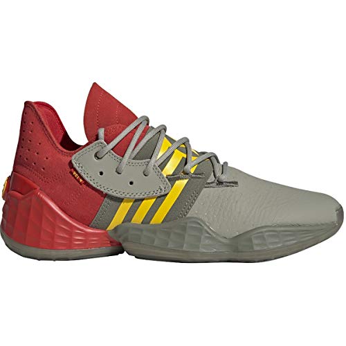 adidas Harden Vol. 4 Shoe - Men's Basketball Red/Feather Grey/Legacy Green