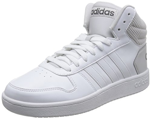 adidas Vs Hoops 2.0 Mid, Zapatos de Baloncesto Hombre, Blanco (Ftwwht/Greone Ftwwht/Ftwwht/Greone), 50 2/3 EU