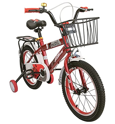 Airel Bicis Infantiles | Bici con Ruedines y Cesta | Bicicletas Infantiles para Niños y Niñas | Bicicletas 16 y 18 Pulgadas | Bicicletas niños 4-7 años | Color: Rojo Pulgadas: 18