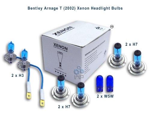 Bentley Arnage T (2002) Xenon Headlight Bulbs H3, H7, H7, W5W