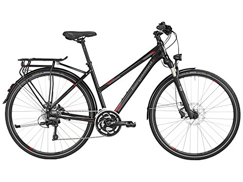 Bergamont Horizon 9.0 - Bicicleta de trekking para mujer (tamaño: 44 cm, 158-164 cm), color negro, gris y rojo