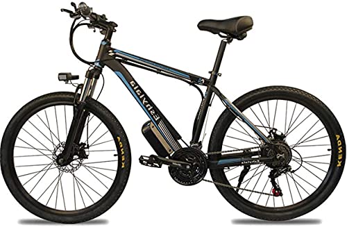 Bicicleta electrica Bicicleta eléctrica de 350W 26 "Bicicleta eléctrica de adultos / bicicleta eléctrica de la montaña, bicicleta con batería extraíble 10 / 15Ah, 37 engranajes de velocidad (azul) (Ta