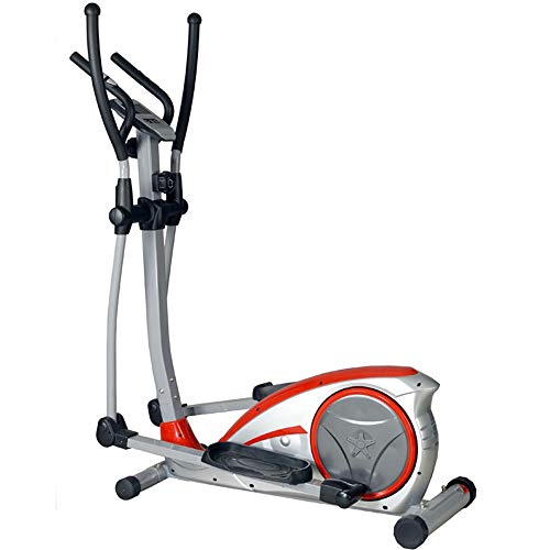 Bicicleta Elíptica Monitor de máquina elíptica y entrenador tranquila con LCD for el entrenamiento de fitness Gimnasio en casa Bicicleta Elíptica Trainer ( Color : Silver , Size : 120x67x154cm )