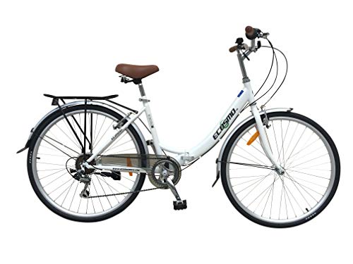 Bicicleta Plegable&Nbsp;Para Mujer, Para Ciudad, 26 Pulgadas, 7&Nbsp;Velocidades Shimano, de Ecosmo 26Alf08W