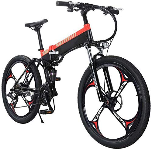Bicicletas Eléctricas, Bicicleta plegable eléctrico for adultos, 27 de velocidad de bicicletas de montaña / Conmuten E-bici con motor de 400 W, magnesio liviano marco de la aleación MTB Doble Suspensi