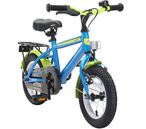 BIKESTAR Bicicleta Infantil para niños y niñas a Partir de 3 años | Bici 12 Pulgadas con Frenos | 12" Edición Moderna Azul Verde