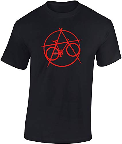 Camiseta: Bicicleta de Anarquía - T-Shirt Hombre-s y Mujer-es Mountain Bike Regalo Ciclistas Bici BTT MTB BMX Sport Deporte - Divertida-s - Ciclista - Retro - Fixie Outdoor Anarchy (L)
