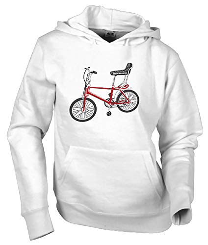 Camisetas EGB Sudadera Bicicross Adulto/Niño ochenteras 80´s Retro (Blanco, L)