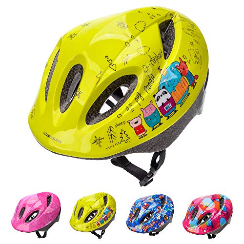Casco Bicicleta Bebe Helmet Bici Ciclismo para Niño - Cascos para Infantil - Bici Casco para Patinete Ciclismo Montaña BMX Carretera Skate Patines monopatines (S(48-52 cm), Animal Friends)
