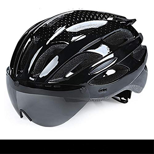 Casco de bicicleta Casco de ciclismo con gafas ultraligero MTB Bike casco hombres mujeres montaña Road Sport Specialiced Bicicletas Cascos Black1GreyLens