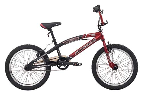CINZIA - Bicicleta BMX Freestyle Rock Boy de aluminio rojo y negro