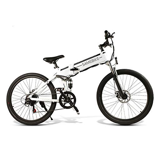 Coolautoparts Bicicleta Eléctrica PLEGABLE 350W/500W 26 Pulgadas 32km/h para Hombres Mujeres de Aluminio Bicicleta de Montaña/Carretera con 48V 10AH Batería Removible Shimano 21 Velocidades [EU Stock]