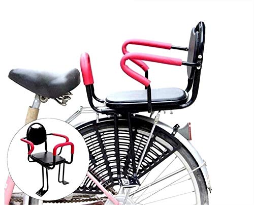 CRMY Asiento para niños con Bicicleta, Asiento Trasero de Bicicleta extraíble, Consola Infantil con reposabrazos y Pedales Antideslizantes, cinturón de Seguridad Acolchado para Asiento de niño Viejo