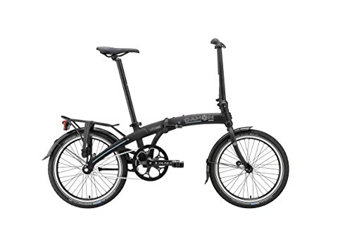 DAHON Bicicleta Plegable Mu Uno de una Sola Velocidad, Color Negro, 50,8 cm