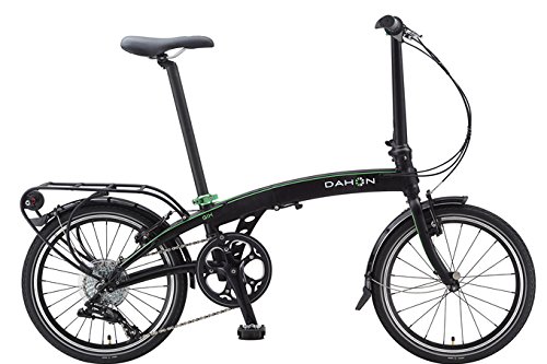 Dahon Qix D8-Bicicleta Plegable, Color Negro Mate, 8 V