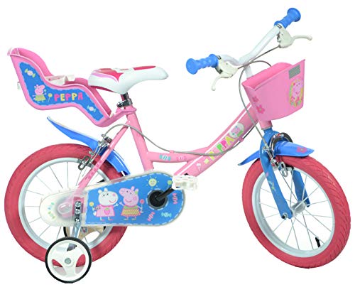 Dino Bikes 144R-PIG Peppa Pig Buscando a Dory Bicycle, Bicicleta para niños, Color Rosa