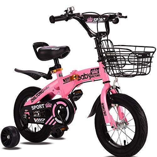 DRAKE18 Bicicleta para niños, Bicicleta para niños, niña, 12/14/16/18 Pulgadas, Adecuada para niños de 2~9 años. Conducción al Aire Libre. Materiales ecológicos no tóxicos,Pink,18inch