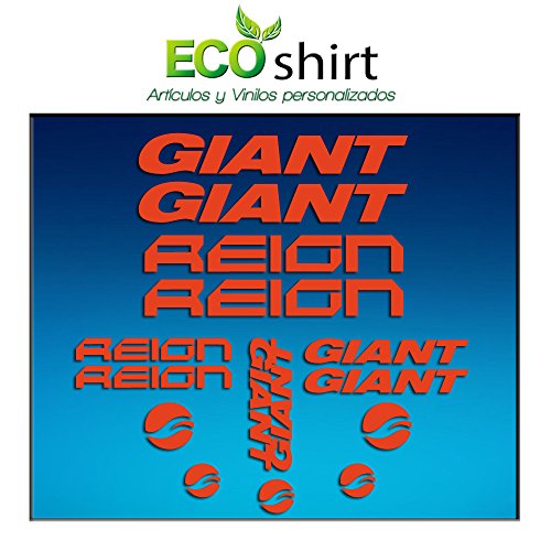 Ecoshirt 7P-QBNM-09E0 Pegatinas Cuadro Frame Giant Reign Am30 Stickers Aufkleber Decals Adesivi Bike BTT MTB Cycle, Rojo