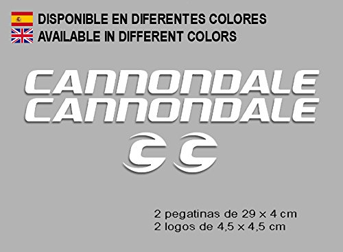 Ecoshirt MG-TUQV-PDLE Pegatinas Cannondale F118 Vinilo Adesivi Decal Aufkleber Клей MTB Stickers Bike, Blanco