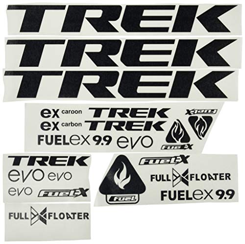 Ecoshirt OT-KRT7-RY3D Pegatinas Trek Fuel Ex 9.9 Bikes F144 Stickers Aufkleber Decals Autocollants Adesivi MTB BTT, Negro