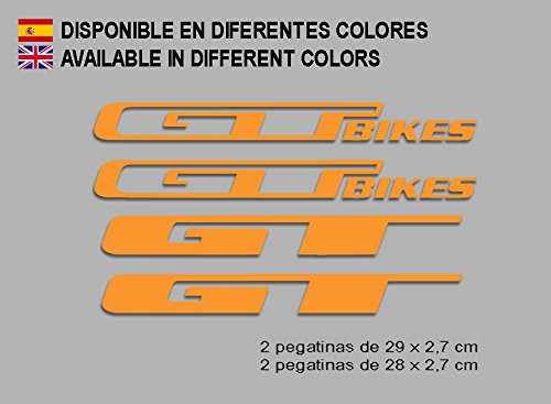 Ecoshirt P7-L1H3-YFTH Pegatinas GT Bikes F121 Vinilo Adesivi Decal Aufkleber Клей MTB Stickers Bike, Naranja