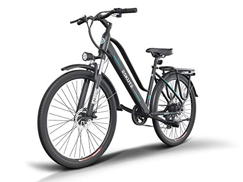 ESKUTE 28'' E-Bike Bicicleta Eléctrica de Trekking Holandesa para Adultos Unisex, Batería de Litio Extraíble 36V10Ah, 250W Motor Trasero, Compañero Fiable para el día a día