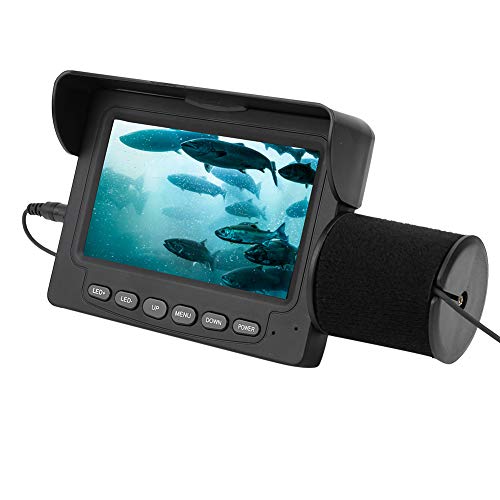 FastUU Cámara de Pesca submarina, cámara portátil con buscador de Peces, cámara infrarroja LED Impermeable, buscador de Peces de 15 m, Monitor LCD de 4,3 Pulgadas, para Barco de mar de Lago Helado